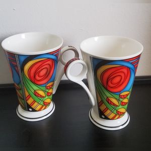 Vintage Fine Bone China Cups by Wren England, set of 2